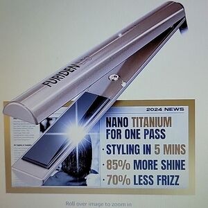 Furiden Lite Professional Hair Straightener Nano Titanium Flat Iron One Pass New
